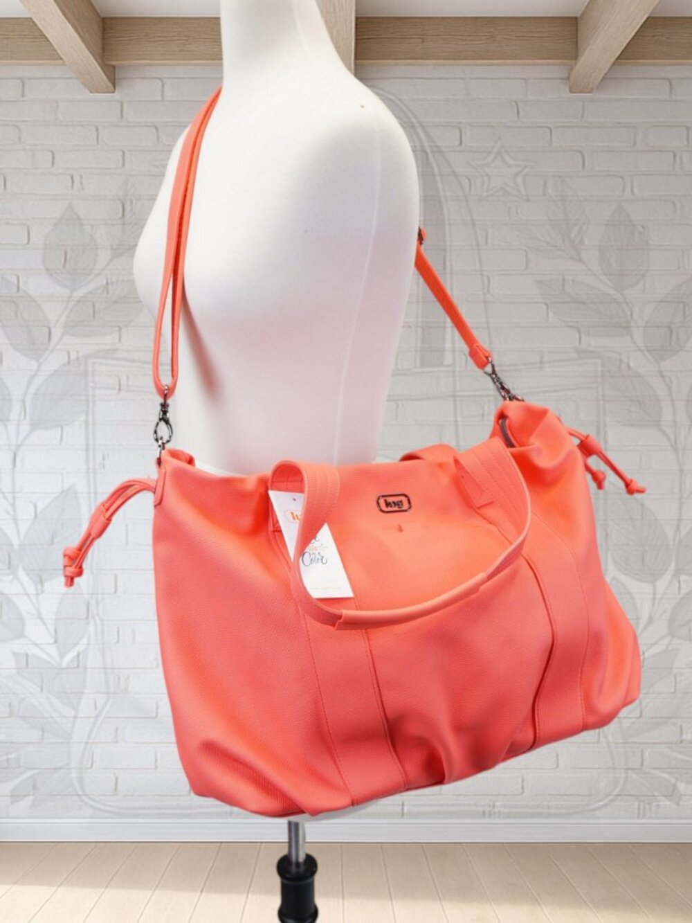 NEW ❤️ Lug Piper Pink Grapefruit Matte Luxe VL Hobo Tote Bag